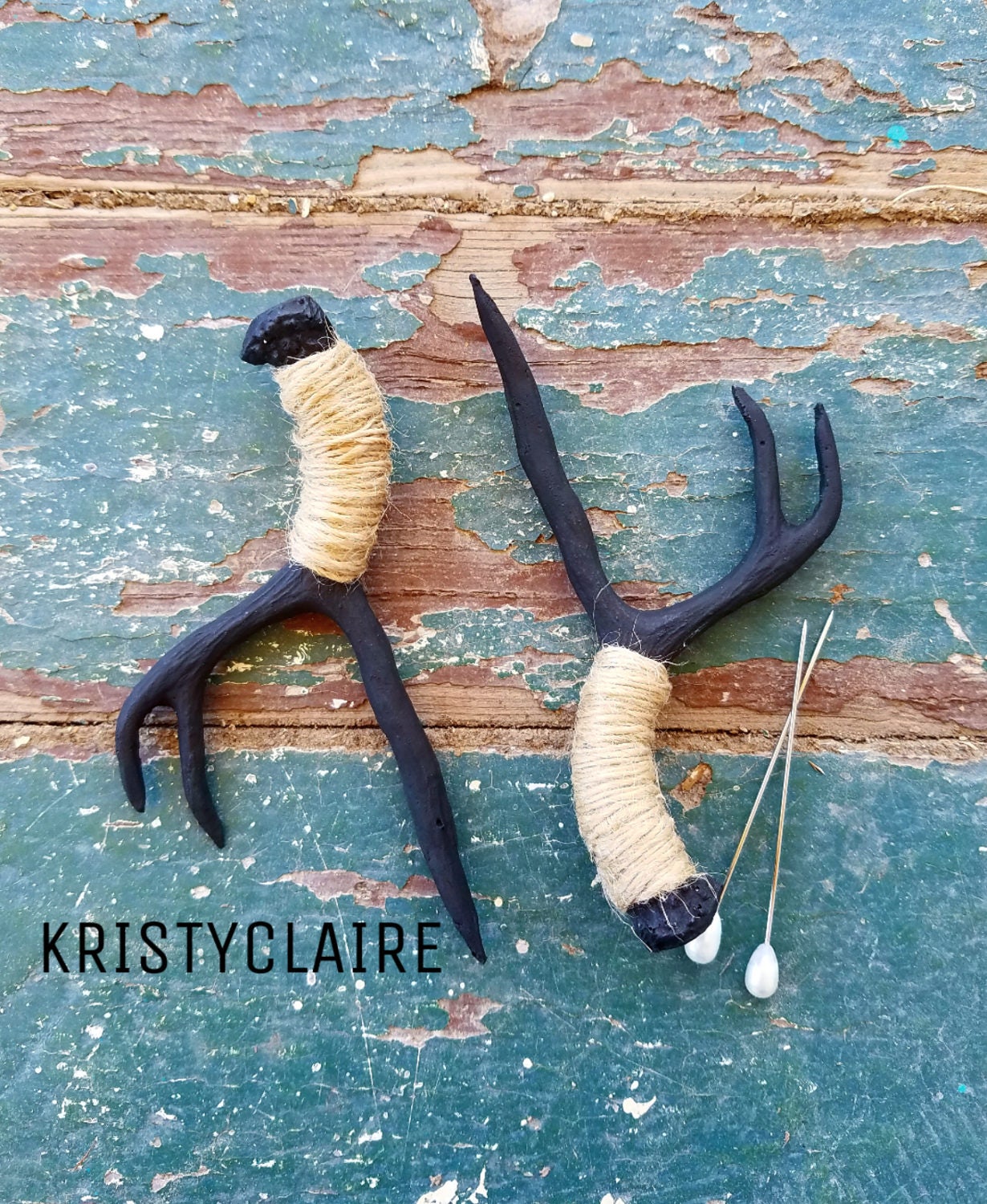 Black Antler Boutonniere, Buttonhole, Lapel, Pin-on, Corsage, Mini Antler, Taxidermy