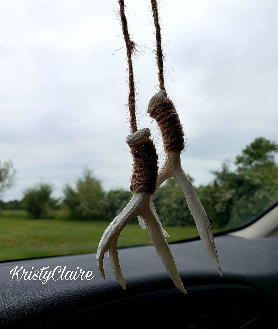 Rear View Mirror Antler Accessories, Charm, Decoration, Hanger, Faux Antlers