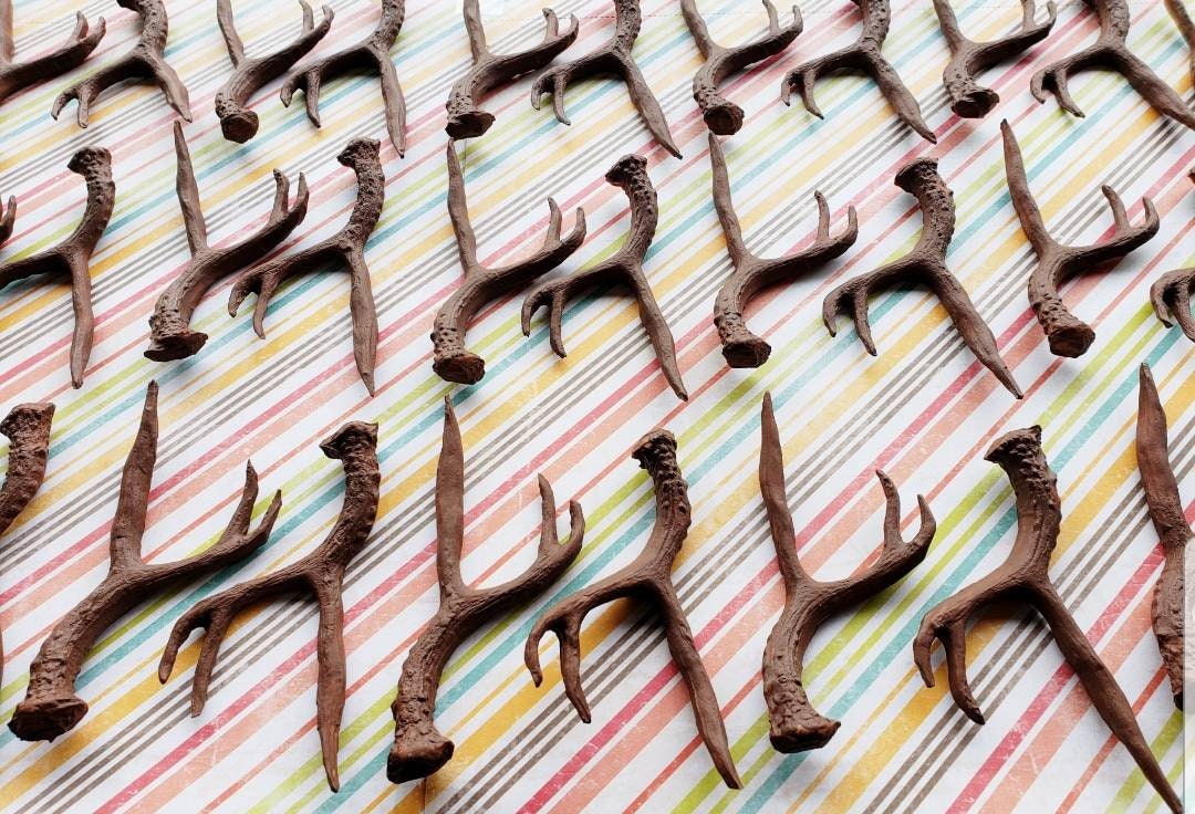 Mini Antler, 1 Faux, Handmade, 1 Small Antler, Deer, Taxidermy, White, Cream, Black, Gold, Copper, Silver, Red, Purple, Orange, Pink, Blue