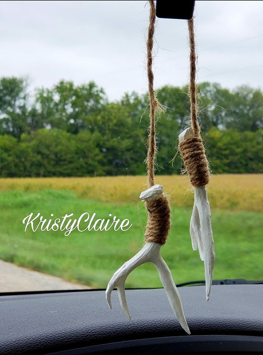 Rear View Mirror Antler Accessories, Charm, Decoration, Hanger, Faux Antlers