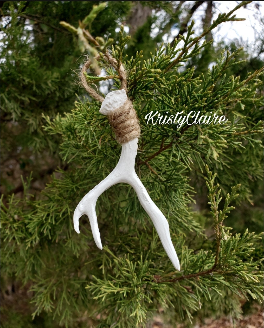 Antler Ornament, Deer Antler, Taxidermy, Faux, Christmas